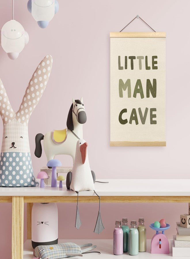 Tzhim Little Man Cave Sign for Boys Poster Hanger Frame, Nursery Decor, Toddler Room Decor, Baby Boy Room Decorations, Wall Art with Wood Frames, 12x16in - Image 3